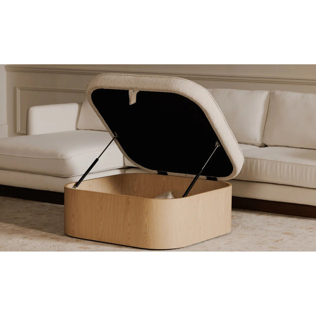 Moe’s Home Collection Sonny Flecked Oatmeal Storage Ottoman