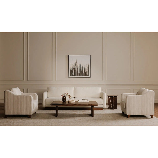 Moe's Home Collection Hewitt Beige Stripe Accent Chair