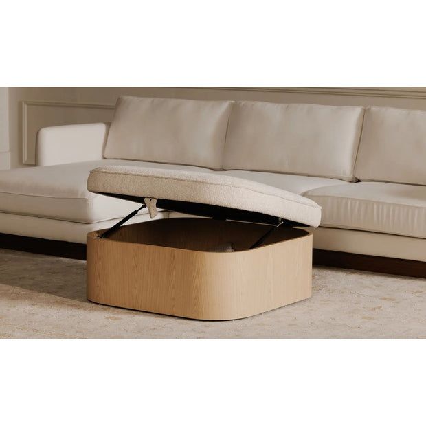 Moe’s Home Collection Sonny Flecked Oatmeal Storage Ottoman