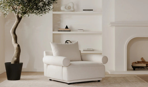 Moe's Home Collection Rosello White Armchair