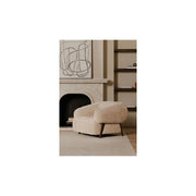 Moe's Home Collection Devlin Cream Faux Fur Lounge Chair
