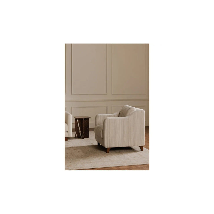 Moe's Home Collection Hewitt Beige Stripe Accent Chair