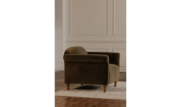 Moe's Home Collection Harmony Green Faux Mohair Accent Chair