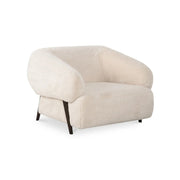 Moe's Home Collection Devlin Cream Faux Fur Lounge Chair
