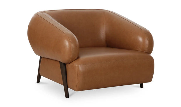 Moe's Home Collection Devlin Tan Leather Lounge Chair