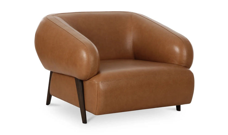 Moe's Home Collection Devlin Tan Leather Lounge Chair