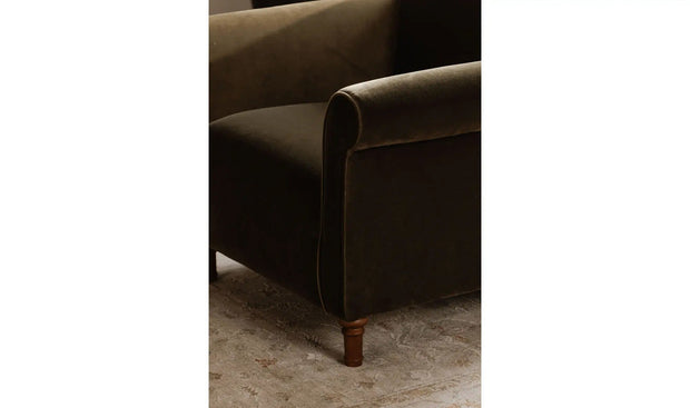 Moe's Home Collection Harmony Green Faux Mohair Accent Chair