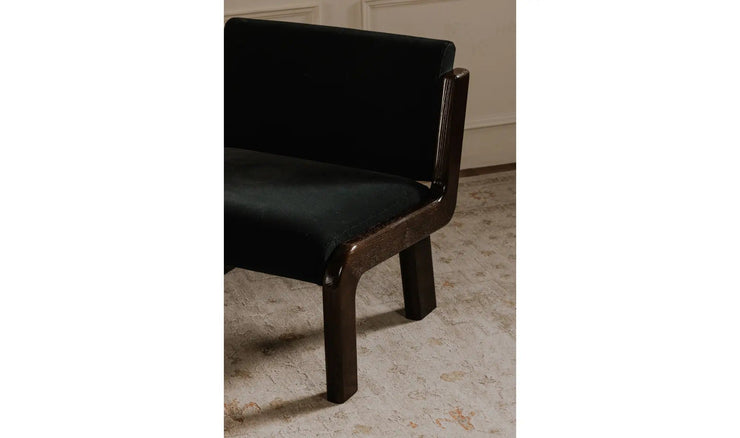 Moe's Home Collection Edie Black Faux Mohair Accent Chair