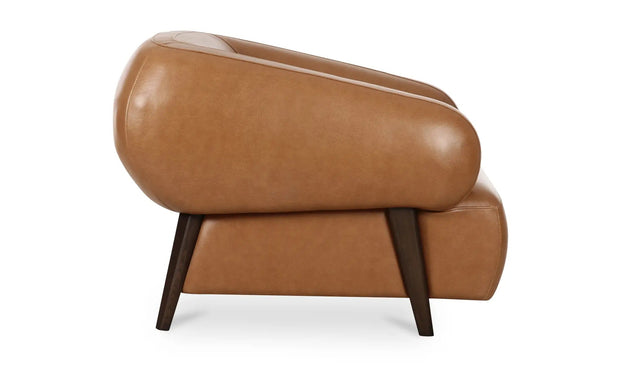 Moe's Home Collection Devlin Tan Leather Lounge Chair