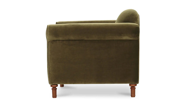 Moe's Home Collection Harmony Green Faux Mohair Accent Chair