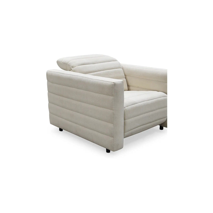 Moe's Home Collection Juno Off White Power Recliner Chair