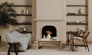 Moe's Home Collection Yates Beige Faux Shearling Accent Chair