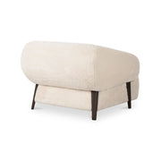 Moe's Home Collection Devlin Cream Faux Fur Lounge Chair