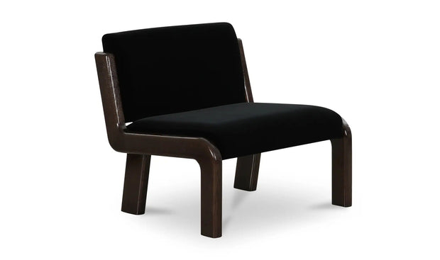 Moe's Home Collection Edie Black Faux Mohair Accent Chair