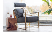 Moe's Home Collection Paradiso Black Leather Chair