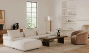 Moe's Home Collection Rosello White Left Arm Facing Chair