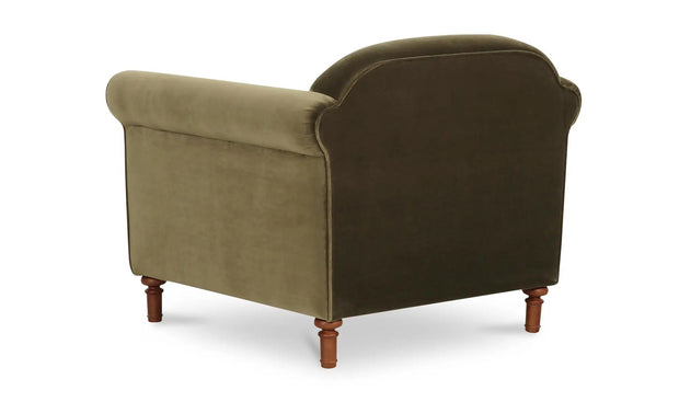 Moe's Home Collection Harmony Green Faux Mohair Accent Chair