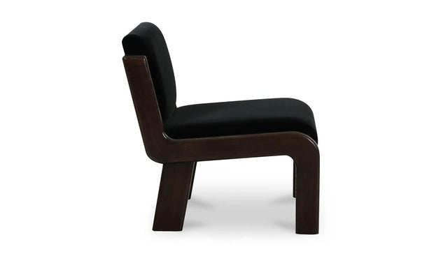 Moe's Home Collection Edie Black Faux Mohair Accent Chair