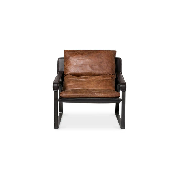 Moe's Home Collection Connor Cappuccino Leather Club Chair
