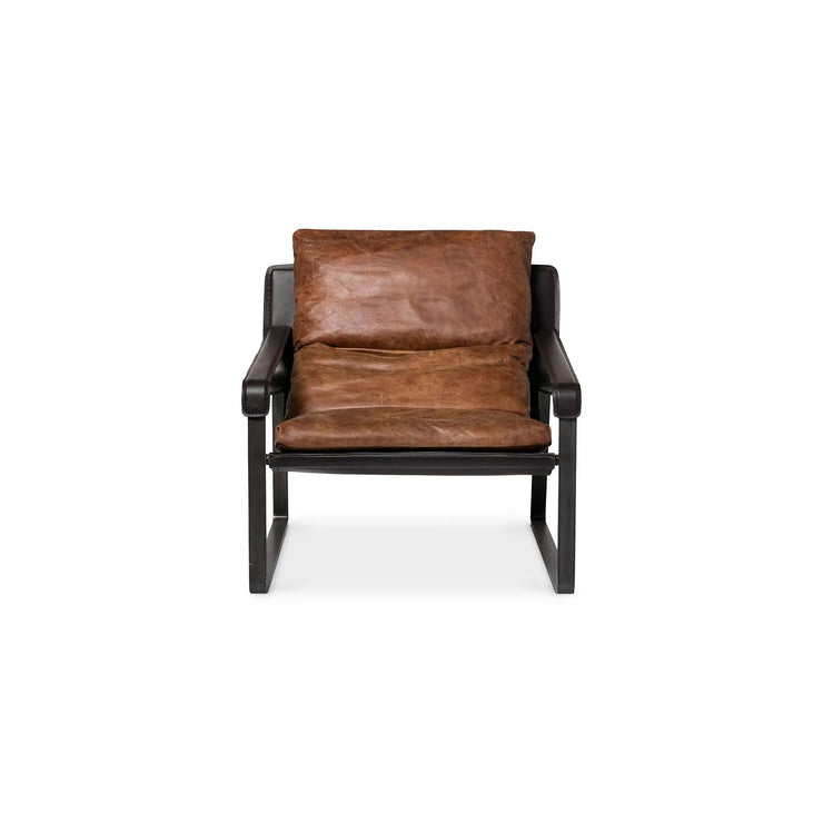 Moe's Home Collection Connor Cappuccino Leather Club Chair