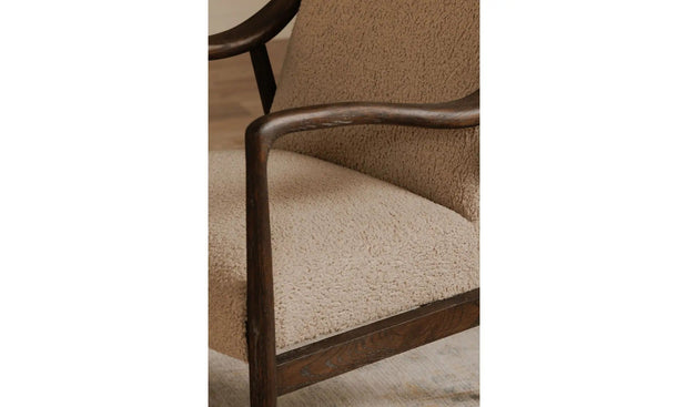 Moe's Home Collection Yates Beige Faux Shearling Accent Chair