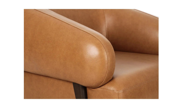 Moe's Home Collection Devlin Tan Leather Lounge Chair