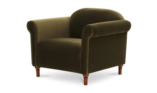 Moe's Home Collection Harmony Green Faux Mohair Accent Chair