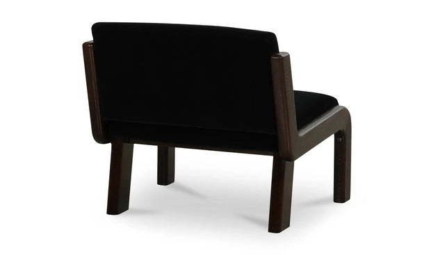 Moe's Home Collection Edie Black Faux Mohair Accent Chair