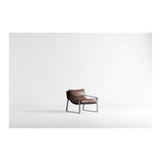 Moe's Home Collection Connor Cappuccino Leather Club Chair