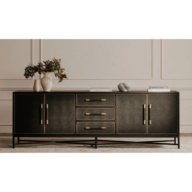 Moe's Home Collection Mako Black Shagreen Large Sideboard