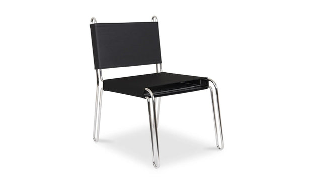 Moe's Home Collection Petra Black Leather Accent Chair