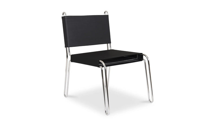 Moe's Home Collection Petra Black Leather Accent Chair