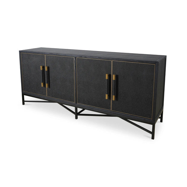 Moe's Home Collection Mako Black Shagreen Sideboard