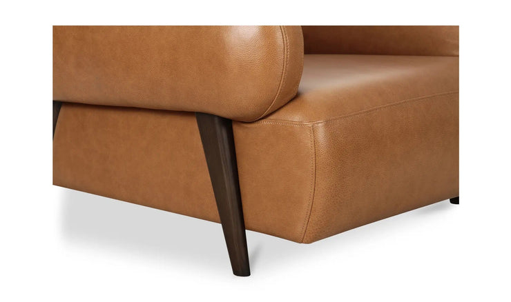 Moe's Home Collection Devlin Tan Leather Lounge Chair