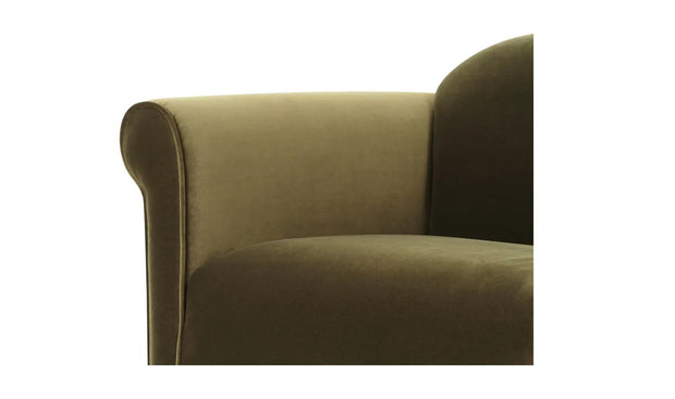 Moe's Home Collection Harmony Green Faux Mohair Accent Chair
