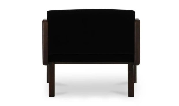 Moe's Home Collection Edie Black Faux Mohair Accent Chair