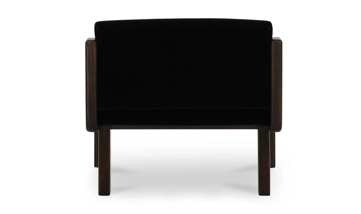 Moe's Home Collection Edie Black Faux Mohair Accent Chair