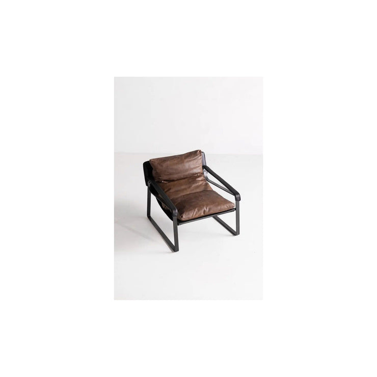 Moe's Home Collection Connor Cappuccino Leather Club Chair