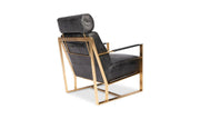Moe's Home Collection Paradiso Black Leather Chair