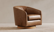 Moe's Home Collection Oscy Tan Leather Swivel Chair