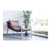 Moe's Home Collection Connor Cappuccino Leather Club Chair