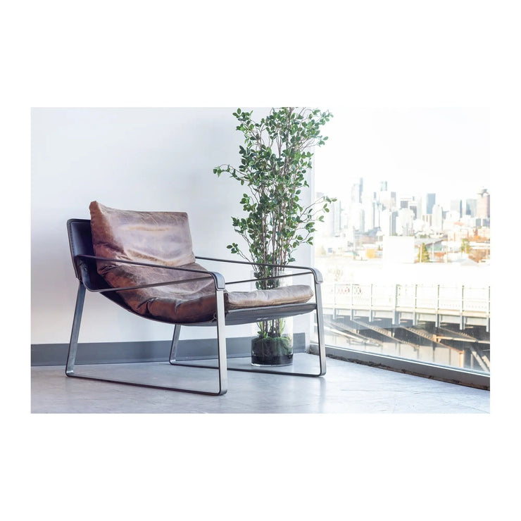 Moe's Home Collection Connor Cappuccino Leather Club Chair
