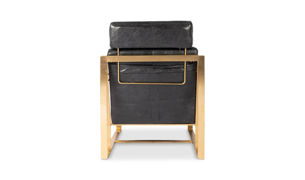Moe's Home Collection Paradiso Black Leather Chair