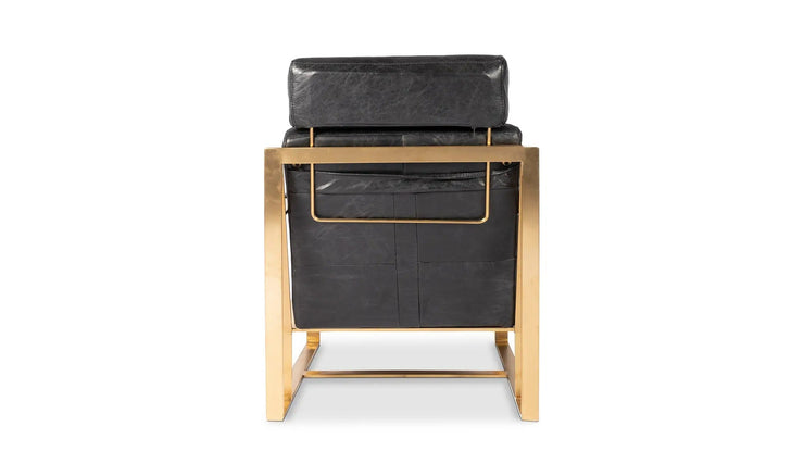 Moe's Home Collection Paradiso Black Leather Chair