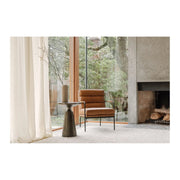 Moe's Home Collection Verlaine Chestnut Brown Leather Armchair