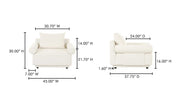 Moe's Home Collection Rosello White Armchair