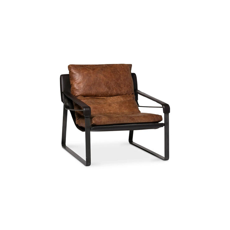 Moe's Home Collection Connor Cappuccino Leather Club Chair