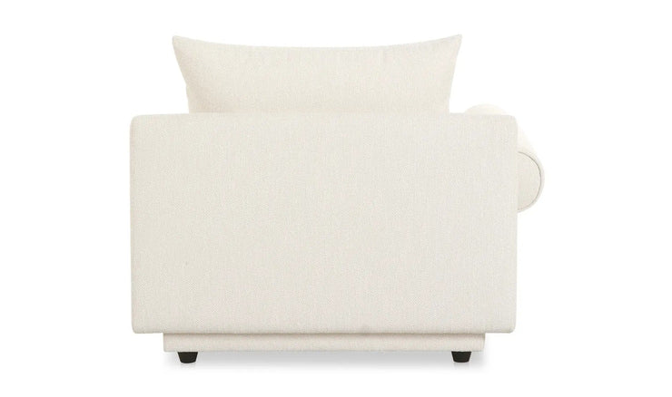 Moe's Home Collection Rosello White Left Arm Facing Chair