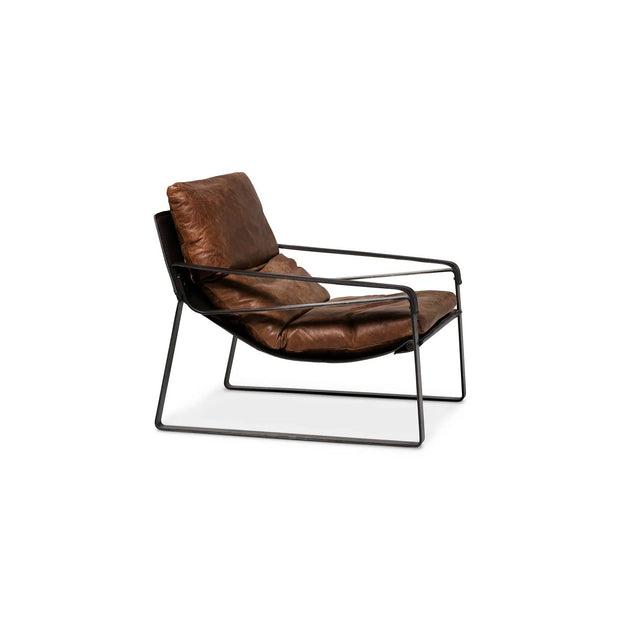 Moe's Home Collection Connor Cappuccino Leather Club Chair