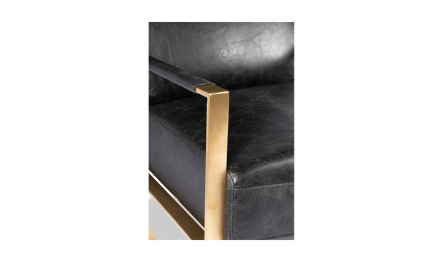 Moe's Home Collection Paradiso Black Leather Chair